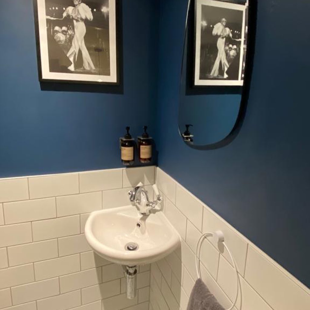 Bathroom renovation in Hove with modern vanity and tiling